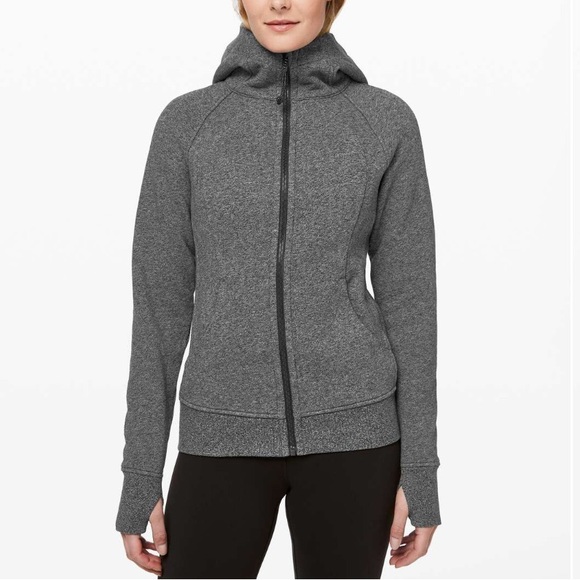 Lululemon Athletica Scuba Hoodie Cotton Fleece Zip Up Jacket Casual Size 12 - Picture 1 of 12
